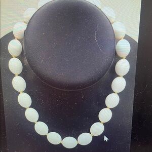 Elegant White Beaded Necklace